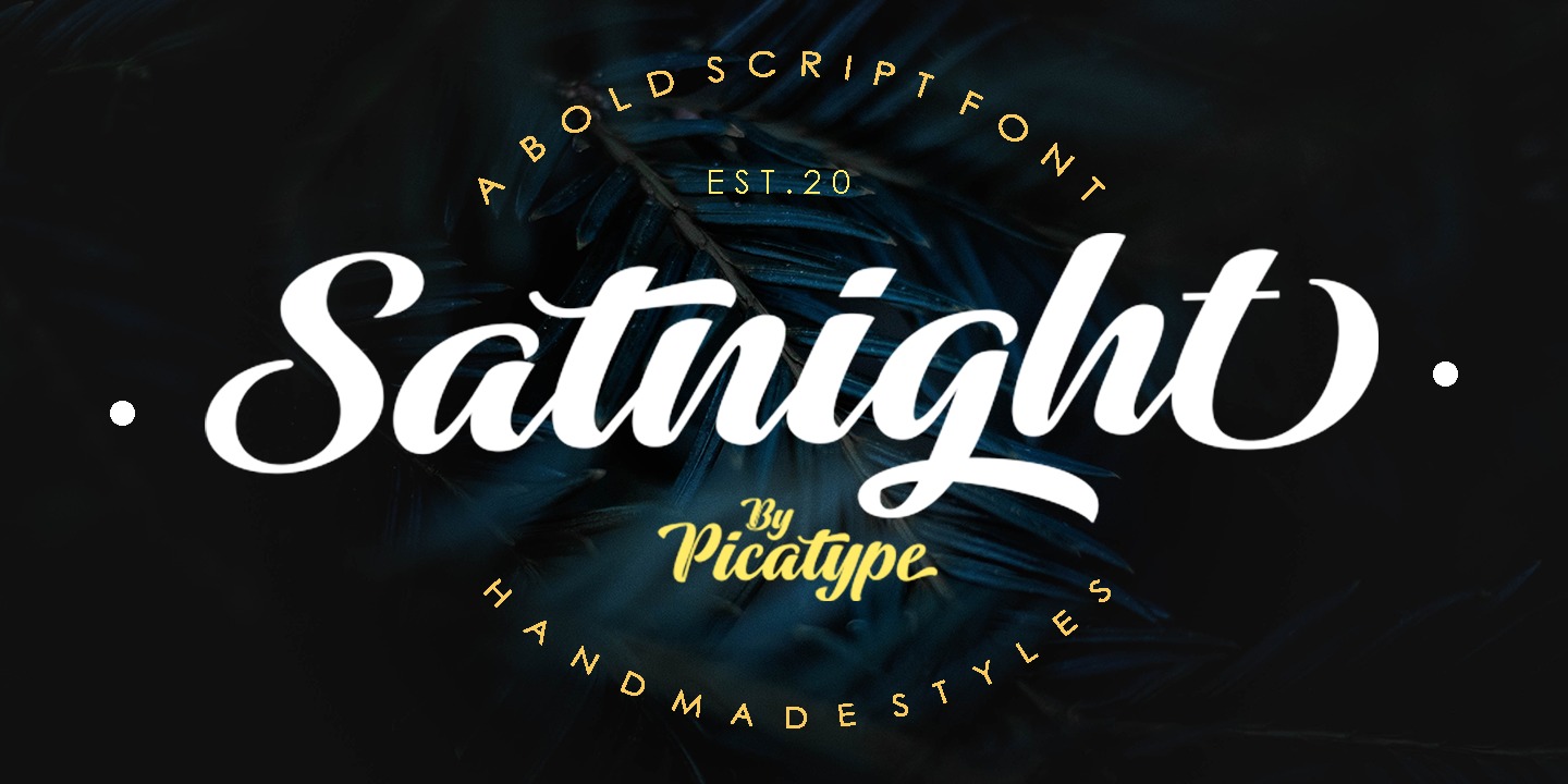 Satnight Script Regular Font preview
